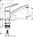 HansGrohe Logis Comfort Zone 120 bateria zlewozmywakowa 71830000