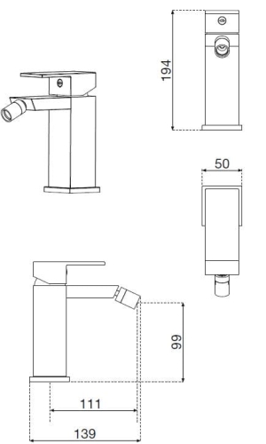 Novellini Fly 2 bateria bidetowa RUBBI151NO-K