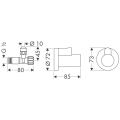HansGrohe zawór kątowy 1/2"x3/8" z osłoną 13954000