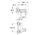 Grohe Concetto 32210001 bateria natryskowa