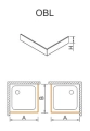 Sanplast Space Mineral obudowa brodzika typ L kwadratowego 80 cm OBL 80x80x9 625-400-1020-01-000