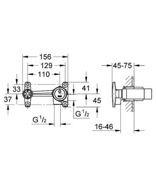 Grohe element podtynkowy baterii umywalkowej 32635000