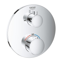GROHE Grohtherm bateria wannowa termostatyczna do obsługi dwóch wyjść, element zewnętrzny 24077000