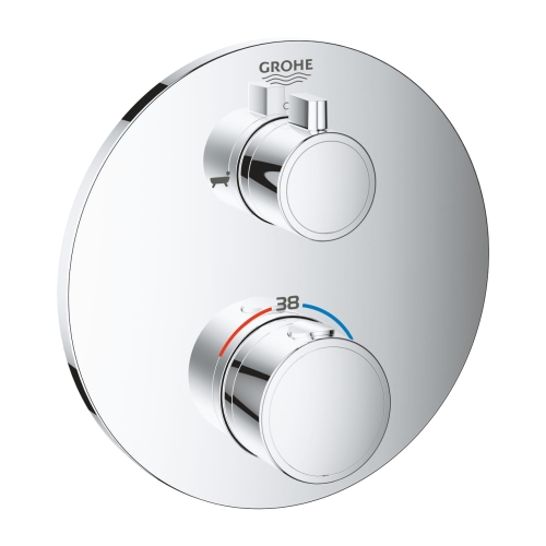 Grohe Grohtherm bateria wannowa termostatyczna do obsługi dwóch wyjść, element zewnętrzny 24077000
