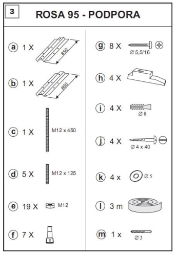Ravak Roca stelaż uniwersalny GPX2240140