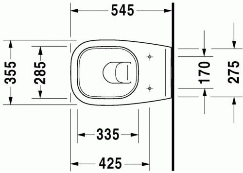 Duravit D-Code miska podwieszana 54,5x35,5cm 25350900002
