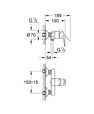 Grohe BauLoop bateria prysznicowa 23340000