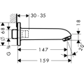 HansGrohe Talis wylewka wannowa E/S 13414000