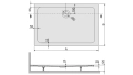 Sanplast Free Line brodzik prostokątny B/FREE 80x110x2,5+STB 615-040-4380-01-000