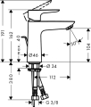 HansGrohe Talis E Comfort Zone 110 bateria umywalkowa 71710000