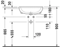 Duravit D-code umywalka półblatowa 55x44 cm 0339550000