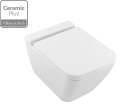 VILLEROY&BOCH Finion DirectFlush miska podwieszana 56x37,5cm CeramicPlus, bez deski 4664R0R1