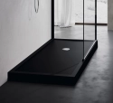Novellini Olympic Plus brodzik prostokątny 140x100x12,5cm ze zintegrowaną obudową, czarny OL1401011-28