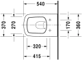 Duravit Durastyle miska podwieszana 54x37cm, kryte mocowania 2552090000