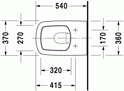 Duravit Durastyle miska podwieszana 54x37cm, kryte mocowania 2552090000