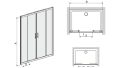 Sanplast TX5b drzwi przesuwne 170 cm D4/TX5b-170 W0 sb 600-271-1270-38-401