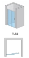 Sanswiss Top-Line S drzwi przesuwne dwuczęściowe 120cm (117,5-122,5), lewe, profile srebrny połysk, szkło bezbarwne TLS2G1205007