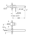 Grohe Eurodisc Cosmopolitan L-size bateria umywalkowa podtynkowa element zewnętrzny 19974002