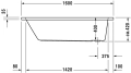 Wanna prostokątna 160x70cm D-code Duravit 700096000000000