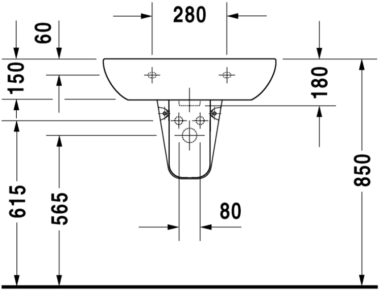 Duravit D-code umywalka 65x50cm 23106500002