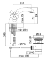 Paffoni Iris bateria umywalkowa IR075CR