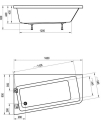 Ravak 10° wanna asymetryczna 160x95cm, lewa C831000000