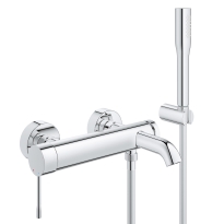 Grohe Essence New bateria wannowa ścienna z natryskiem 33628001