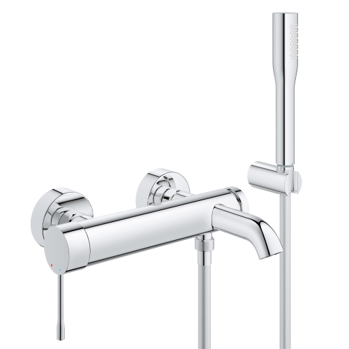 Grohe Essence New bateria wannowa ścienna z natryskiem 33628001