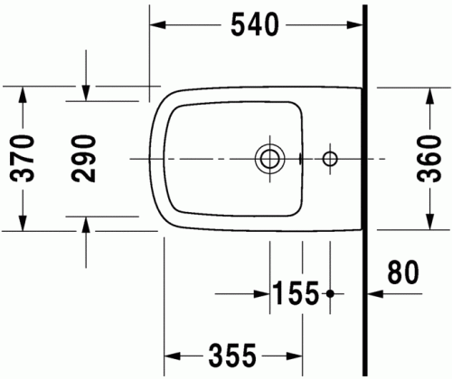 Duravit Durastyle bidet podwieszany 54x37cm 2287150000
