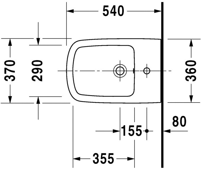 Duravit Durastyle bidet podwieszany 54x37cm 2287150000