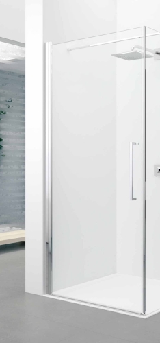 Novellini Young 2.0 G drzwi skrzydłowe do ścianki 89-91cm, profil chrom, szkło bezbarwne Y2G89-1K