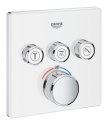 Grohe Grohtherm SmartControl Cube bateria termostatyczna do obsługi trzech wyjść wody, element zewnętrzny, moon white 29157LS0