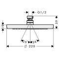HansGrohe Croma głowica talerzowa 220mm 26464000