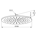 Kludi A-QA deszczownica okrągła 300 mm 6433005-00