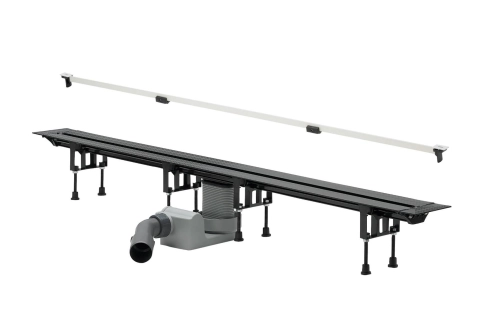 Viega Advantix Vario odpływ liniowy regulowany 30-120 cm model 4965.10 z rusztem stal biała SR4 model 4965.33, 686277+711887