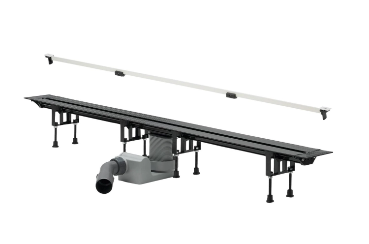 Viega Advantix Vario odpływ liniowy regulowany 30-120 cm model 4965.10 z rusztem stal biała SR4 model 4965.33, 686277+711887