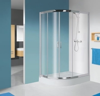 Sanplast TX5b kabina półokrągła 80x100cm, prawa, szkło bezbarwne W0, profile srebrny połysk, z brodzikiem kpl-P-KP4/TX5b-80x100-WO 602-271-0300-38-401