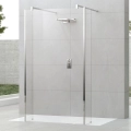 Novellini Kuadra HF Walk-In ścianka wolnostojąca z dwoma stałymi panelami 40+94+40cm, szkło bezbarwne, chrom KUADFC96HL40-1K