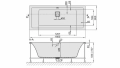 Sanplast Space Line wanna prostokątna WP/SPACE 80x180+SP 610-100-0260-01-000