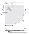 Sanplast Space Mineral brodzik półokrągły B-M/SPACE 90x90x1,5 645-290-0430-01-000