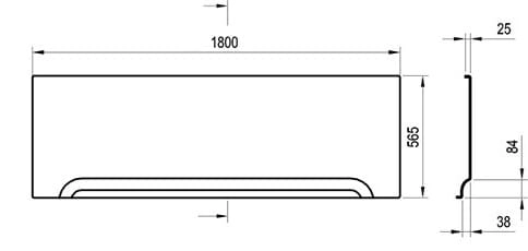 Ravak obudowa przednia do wanny 180x80cm CZ001Y0A00