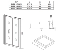 Ravak Blix drzwi prysznicowe BLDZ2-80cm(77-81cm), łamane X01H40C00Z1 