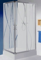 SANSPLAST TX5b kabina prostokątna 100x90cm KN/TX5b-90x100, szkło W15, profile srebrny połysk 600-271-1840-38-231