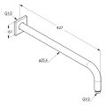 Kludi A-Qa ramię natrysku 400mm 6653405-00