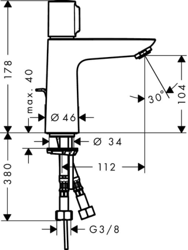 HansGrohe Talis Select E 110 bateria umywalkowa 71750000