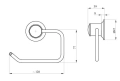 Andex Classic wieszak na papier, chrom 013/CC