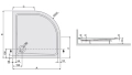 Sanplast Free Line brodzik półokrągły BP/FREE 80x80x5+STB 615-040-1420-01-000