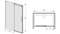 Sanplast Altus drzwi przesuwne 170-180 cm D2/ALTIIa-170-180 W0 600-121-1571-42-401