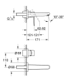 Grohe Eurodisc Cosmopolitan M-size bateria umywalkowa podtynkowa element zewnętrzny 19573002