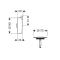 HansGrohe Flexaplus S element zewnętrzny syfonu wannowego 58186000 